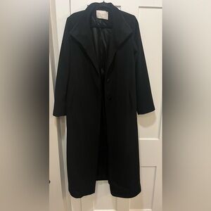 Vintage Fleurette Trench Coat 100% Wool Loro Piana fabric Italy Size 6